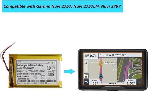 New 361-00066-00 Replacement Battery Compatible with Garmin Nuvi 2757, Nuvi 2757LM, Nuvi 2797, Nuvi 2797LMT, Nuvi 2689LMT, Units with Technical Toolkit in Saudi Arabia