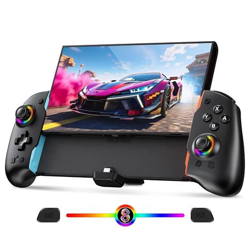 NexiGo Hall Effect Gripcon (بدون انجراف، بدون منطقة ميتة) مع عصا التحكم المستشعرة للقاعة للتبديل/تبديل OLED، ضوء RGB قابل للتعديل، جيروسكوبي 6 محاور، توربو، رسم الخرائط (السديم الكوني) in Saudi Arabia