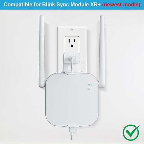 2026 Upgrade Outlet Wall Mount for Blink Sync Module XR+(newest model), No-Drill Mounting Holder Bracket for Blink Security Camera, Easy Installation & Flexible Placement Mount for Outdoor Indoor Home in Saudi Arabia