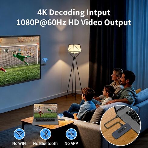 Wireless HDMI Transmitter and Receiver, 165FT/50M Range with LED Display, 4K Input 1080P Output, 5G+2.4G Plug & Play HDMI Wireless Extender for Laptop PC Camera to TV Box Monitor Projector in Saudi Arabia