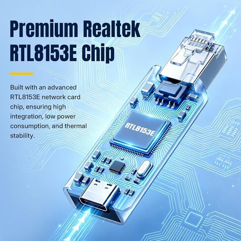 Mcbazel 1Gbps USB-C RJ45 Adapter, No Ethernet Cable Needed, Plug and Play in Saudi Arabia