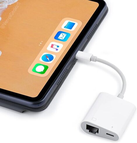 محول إيثرنت RJ45 للهاتف [متوافق مع معتمد من Apple MFi]، 10/100 ميجابت في الثانية، يدعم iOS 15، محول إيثرنت مع منفذ شحن in Kuwait