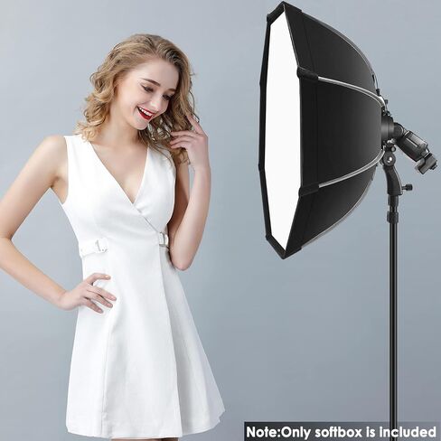 NEEWER 26"/65cm Octagonal Softbox Quick Release, with S-Type Bracket Mount, Carrying Bag Compatible with NEEWER TT560 NW880 NW600 NW620 NW700 NW-670 750II and Q3 AD200Pro Flash Strobes, SF-RP26 in Saudi Arabia