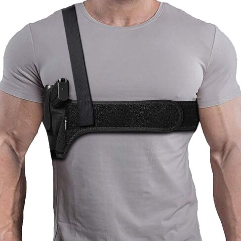 AIKATE Deep Concealment Shoulder Holster, Universal Underarm Gun Holster for Men and Women, Fits Subcompact and Compact Pistols for S&W Bodyguard, M&P Shield 9mm, Glock 19 26 42 43, Sig P365 in Saudi Arabia
