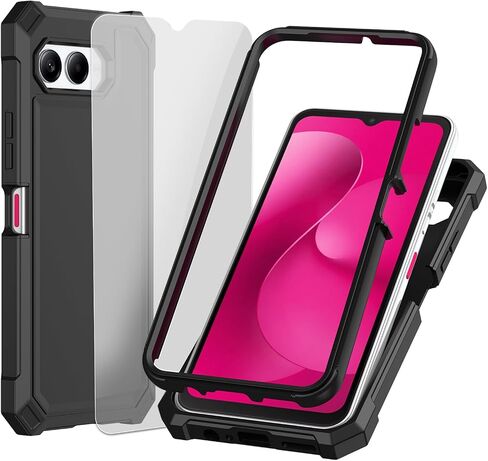 Ailiber for T-Mobile Revvl 8 Case, Slim, Screen Protector-Black in Saudi Arabia