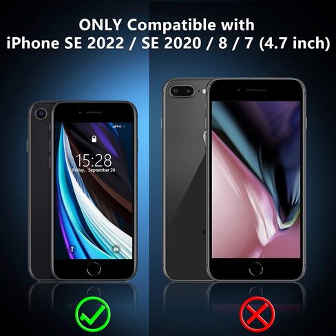 xiwxi for iPhone SE Case 2022/3rd/2020,iPhone 8/7 Case,with [2xTempered Glass Screen Protector] [ 360 Full Body Shockproof ] [Heavy Dropproof],Hard PC+Soft Silicone TPU+Glass Screen Phone case -Clear in Saudi Arabia