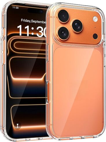 Clear Case Compatible with iPhone 17/17 Pro/17 Pro Max, Slim TPU Phone Cover with Shock Absorption, Raised Camera Edge, Anti-Scratch (White,iPhone 17 Pro) in Saudi Arabia