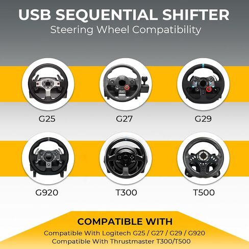 BGQG USB متسلسل لجهاز الكمبيوتر الذي يعمل بنظام Windows Sim Racing، متوافق مع Logitech G25/G27/G29/G920/G923 Thrustmaster T300/T500، عجلة سباق PXN TMX in Saudi Arabia