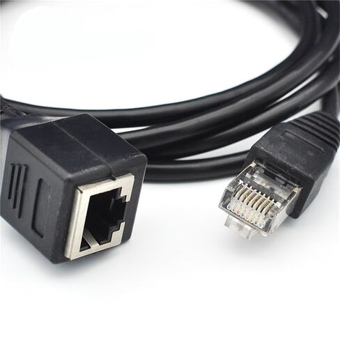 Hundred megabit RJ45 Extension Cable Network Port Male to Female passthrough Computer ca in Saudi Arabia