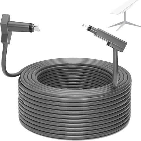 32.8ft Durable Rectangular Satellite Replacement Cable for Uninterrupted Internet Access, Rubber Copper for Indoor and Outdoor in Saudi Arabia