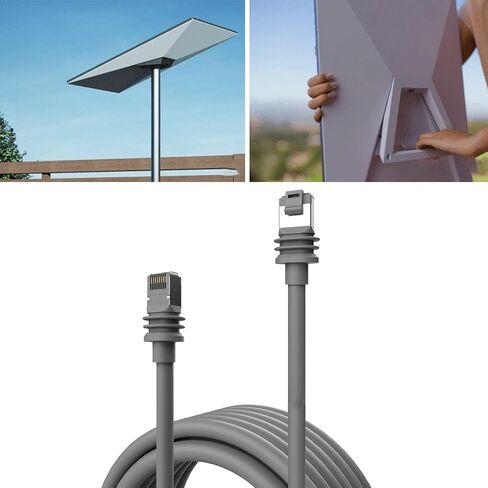 كابل كابل بديل Gen3 1200Mbps IP68 التوصيل والتشغيل مع النحاس النقي PVC الرمادي للقمر الصناعي المستطيل Gen3 V3 (49FT(15M)) in Saudi Arabia