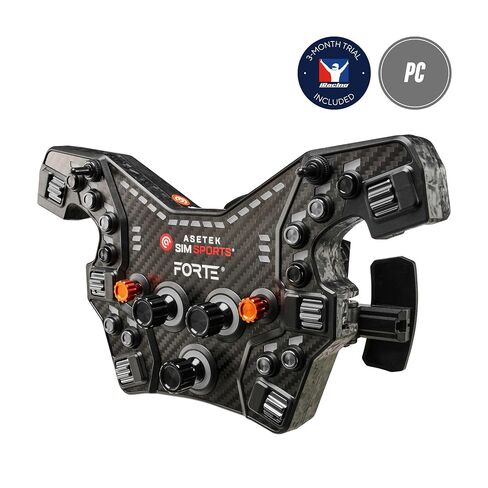 ASETEK Sim Racing Forte Formula Pro Steering Wheel with Raceview Display to PC - LCD touch panel for fast, intuitive access to key telemetry - Achieve total control with customizable LEDs & inputs in Kuwait