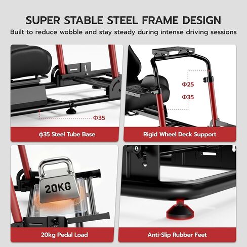 ARES WING Racing Simulator Cockpit with Adjustable Race Seat | Sim Racing Cockpit Compatible with Fanatec, Thrustmaster, Logitech, Moza Racing Games for PS5, PS4, Xbox and PC in Kuwait