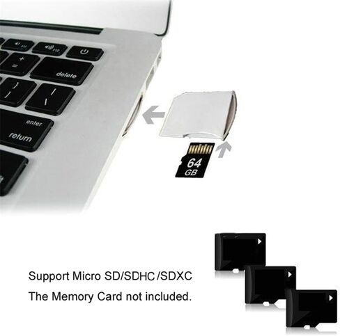 محول صغير لمجموعة بطاقات Micro SD TF إلى SD لتخزين إضافي لأجهزة MacBook Air/Pro/Retina White in Saudi Arabia
