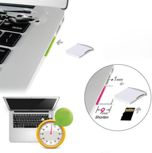 محول صغير لمجموعة بطاقات Micro SD TF إلى SD لتخزين إضافي لأجهزة MacBook Air/Pro/Retina White in Saudi Arabia