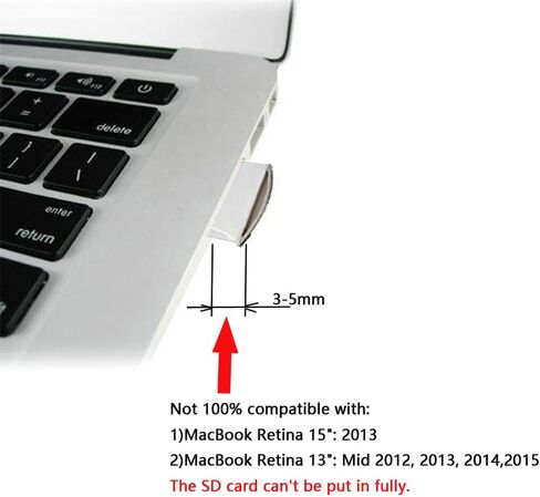 محول صغير لمجموعة بطاقات Micro SD TF إلى SD لتخزين إضافي لأجهزة MacBook Air/Pro/Retina White in Saudi Arabia