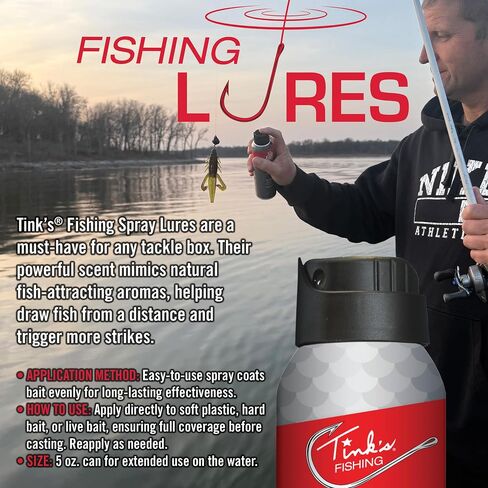 TINK'S Lure for Fishing (5 oz Can) Long Lasting Fish Lure Spray/Attractant Mist - Advanced Bait for Game Fish hat Prey on Shad, Including Bass, Walleye, and Striped Bass in Saudi Arabia
