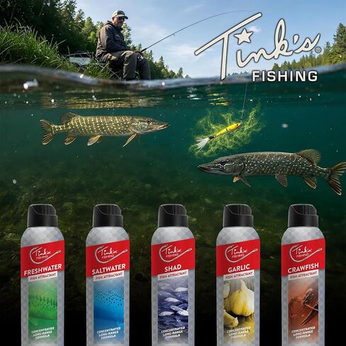 TINK'S Lure for Fishing (5 oz Can) Long Lasting Fish Lure Spray/Attractant Mist - Advanced Bait for Game Fish hat Prey on Shad, Including Bass, Walleye, and Striped Bass in Saudi Arabia