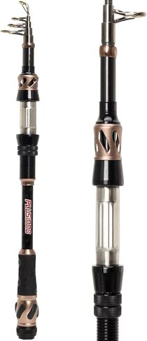 PLUSINNO Fishing Rod and Reel Combos - Carbon Fiber Telescopic Fishing Pole - Spinning Reel 12 +1 Shielded Bearings Stainless Steel BB in Saudi Arabia