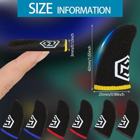 Jiuguva 120 Pcs Gaming Finger Sleeves with Pattern for Mobile Game Controllers Finger Sleeve Anti Sweat Play Controller Thumb Sleeve Breathable Thumb Covers Touchscreen(Multicolored) in Saudi Arabia