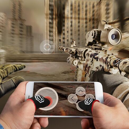 Jiuguva 120 Pcs Gaming Finger Sleeves with Pattern for Mobile Game Controllers Finger Sleeve Anti Sweat Play Controller Thumb Sleeve Breathable Thumb Covers Touchscreen(Multicolored) in Saudi Arabia