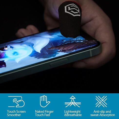 Jiuguva 120 Pcs Gaming Finger Sleeves with Pattern for Mobile Game Controllers Finger Sleeve Anti Sweat Play Controller Thumb Sleeve Breathable Thumb Covers Touchscreen(Multicolored) in Saudi Arabia