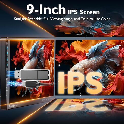9" Single DIN Car Stereo with Wireless Apple CarPlay and Android Auto,UHD Car Radio IPS Touchscreen,1080P Back Camera,Mirror Link, Voice Control, Bluetooth 5.3,GPS,AM&FM,Type-C (9016-with Camera) in Saudi Arabia