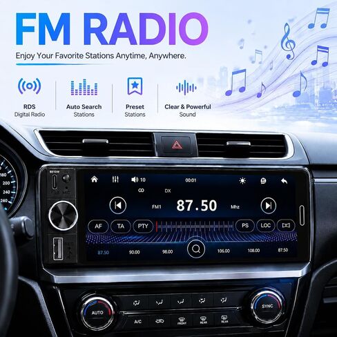 6.5" Wireless CarPlay Single Din Car Stereo,Touchscreen Car Radio in Saudi Arabia