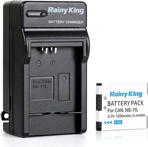 Rainy King NB-11L/NB-11LH Battery and Charger for Canon PowerShot ELPH 110 HS, ELPH 115 is, ELPH 120 is, ELPH 130 is, ELPH 135, ELPH 140 is, ELPH 150 is, ELPH 160, SX400 is, SX410 is, SX420 is in Saudi Arabia