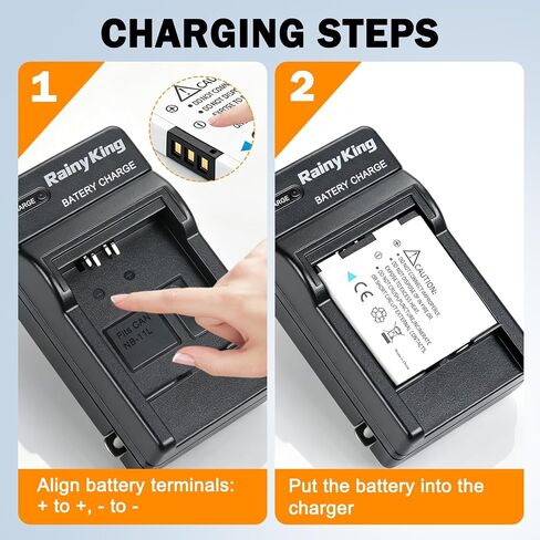 Rainy King NB-11L/NB-11LH Battery and Charger for Canon PowerShot ELPH 110 HS, ELPH 115 is, ELPH 120 is, ELPH 130 is, ELPH 135, ELPH 140 is, ELPH 150 is, ELPH 160, SX400 is, SX410 is, SX420 is in Saudi Arabia