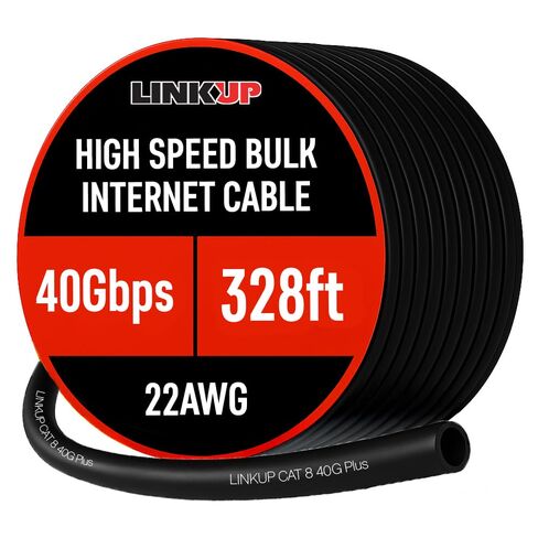 LINKUP Cat8 Ethernet Cable | 22AWG | 100m, Yellow in Saudi Arabia