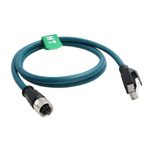 Ethernet Cable M12 X-Coded 8 Pin Female to RJ45 Cat7e Patch Cord for Industrial Automation Actuator Sensor Profibus Network Switches 2M in Saudi Arabia