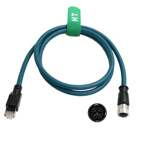 Ethernet Cable M12 X-Coded 8 Pin Female to RJ45 Cat7e Patch Cord for Industrial Automation Actuator Sensor Profibus Network Switches 2M in Saudi Arabia