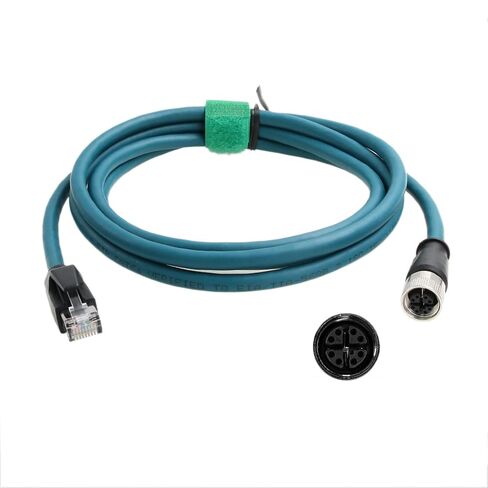 Ethernet Cable M12 X-Coded 8 Pin Female to RJ45 Cat7e Patch Cord for Industrial Automation Actuator Sensor Profibus Network Switches 2M in Saudi Arabia