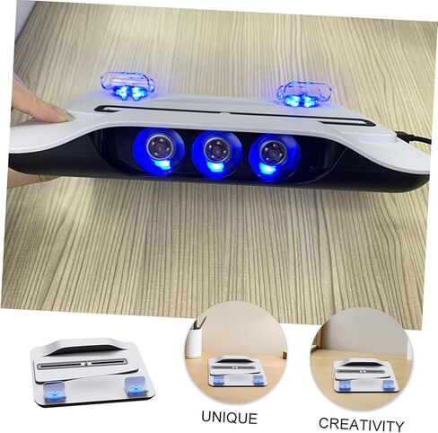 SOLUSTRE Charging Dock Controller Charger Dock 2-Port Gamepad Charger Cooling Fans Breath Light Handle for in Saudi Arabia
