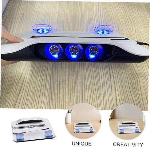SOLUSTRE Charging Dock Controller Charger Dock 2-Port Gamepad Charger Cooling Fans Breath Light Handle for in Saudi Arabia