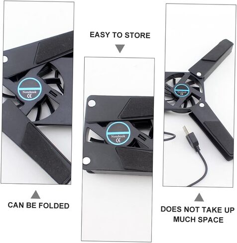 Gaming Laptop Cooling Pad 2pcs Notebook Cooler Foldable Design Ventilated Support for Laptops in Saudi Arabia