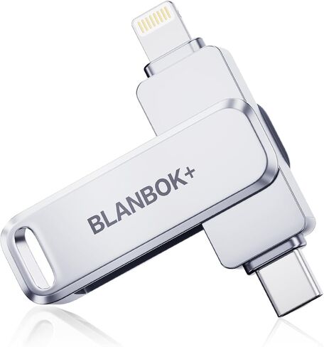 MFi Certified 512GB iPhone Photo Stick, High-Speed USB Flash Drive Memory Storage for Video Backup, Compatible for iPhone/iPad/Android/PC (Silver) in Saudi Arabia