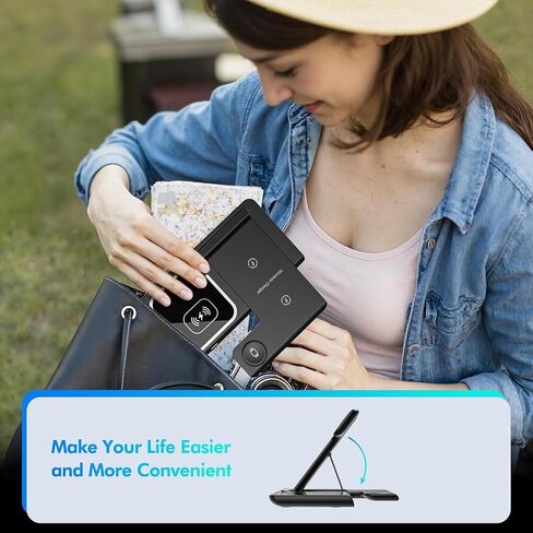 قاعدة شحن لاسلكية 3 في 1، حامل شاحن لاسلكي لهاتف iPhone17 16e 16 15 14 Pro Max 13 12 11، قاعدة شحن لأجهزة AirPods 4 3 2 Pro، وساعة Apple 11/10/9/Ultra/8/SE/7/6/5/4/3 in Saudi Arabia