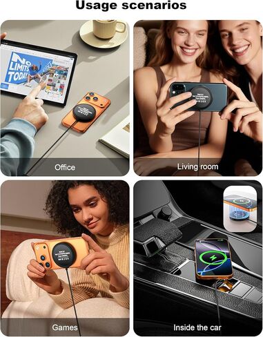 ZBF 25W Magnetic Wireless Charging Pad | USB-C for MagSafe iPhone Samsung in Saudi Arabia