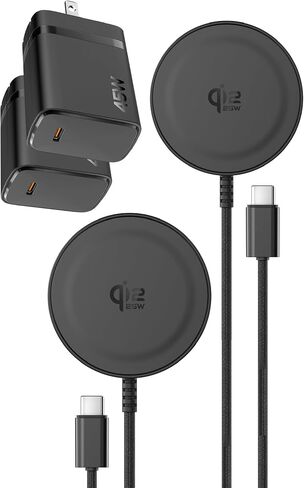 Galvanox 2-Pack، شاحن لاسلكي معتمد من Qi2.2 بقدرة 25 وات لأجهزة سامسونج in Saudi Arabia