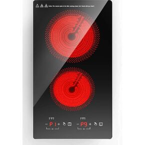 ANHANE 12" Electric Cooktop 2 Burner, 110V Stove Top Infrared Hot Plate in Kuwait
