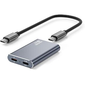 USB-C AR Glasses Adapter, 8K 30Hz/4K 144Hz, Power & Charge Sync | Compatible Xreal/Viture/RayNeo/Rokid AR Glasses,Steam Deck,ROG Ally,Switch 2,DJI RC 2,iPhone 15-17,Android,No Signal Lag in Saudi Arabia