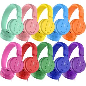 AILIHEN Classroom Headphones Kids Bulk 10-Pack with Mic, 93dB Safe Volume in Saudi Arabia
