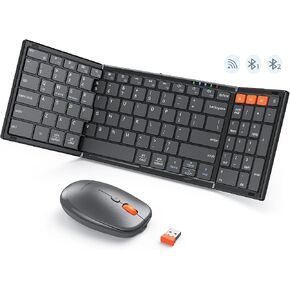 MEETION Foldable Keyboard and Mouse Combo, Bluetooth Portable Set in Saudi Arabia