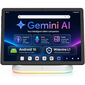 Jeazans 2026 Upgraded Android 16 Tablet with 64GB+1TB Expand, 10.1 inch Tablet with 8-Core, Dock Station, Gemini Ai, WiFi 6, Bluetooth 5.4, 3-Year Protection, Tablet for Students, Kids& Adults in Saudi Arabia