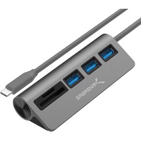 SABRENT USB-C 5-in-1 Hub, SD/TF Card Reader + 3 USB 3.0 (HB-U3CR) in Saudi Arabia