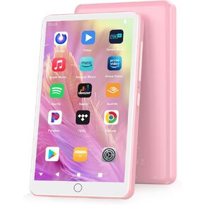 144GB MP3 Player with Bluetooth and WiFi, Android 13 MP3 MP4 Players with 4" Touchscreen and Speaker, MP3 Music Players with Spotify, Audible, Amazon Music, Play Store (Pink) in Saudi Arabia