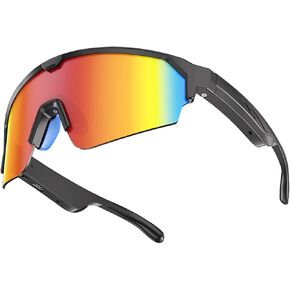 Bluetooth Audio Smart Sports Glasses for Men Women, Gradient Red in Saudi Arabia
