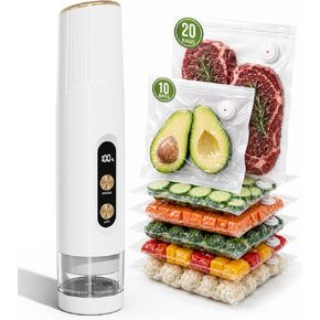 Handheld Vacuum Sealer for Food, Compact Cordless Sealer, 30 Reusable Bags in Saudi Arabia